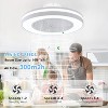 HUMHOLD Smart Low Profle Ceiling Fans with 3-Dimmable Light Remote/APP Control, 20" Bladeless Ceiling Fans with 6 Speeds, Timer, Quiet DC Motor - 4 of 4
