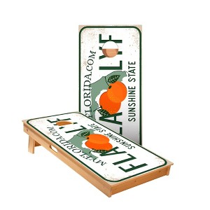 Skips Garage Florida License Plate Cornhole Boards - ACA Star Series - 1 of 1