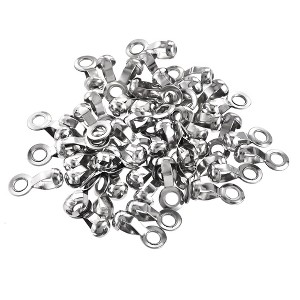 Unique Bargains 304 Stainless Steel Pull Loop Crimp Ball Chain Connectors - 1 of 4