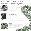 Sunnydaze 9' Indoor or Outdoor PVC Christmas Garland with Pinecones and Berries - Flocked - 2 of 4