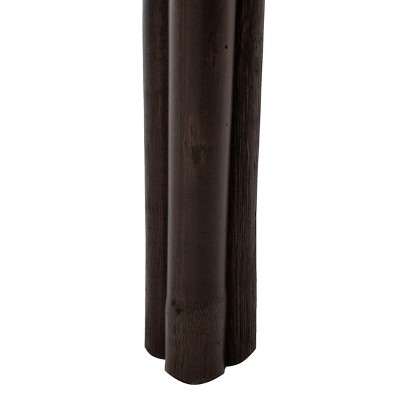 Transitional Gino Arm Chair in Dark Brown with White Cotton Cushion