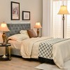 Tangkula Table and Floor Lamp Set, 3PCS Traditional Style Lamp Set with Linen Fabric Lamp Shades and Weighted Bases, 29" and 61" (H) - 2 of 4