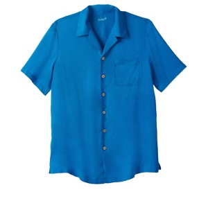 KingSize Men's Big & Tall KS Island Solid Camp Shirt - 1 of 4