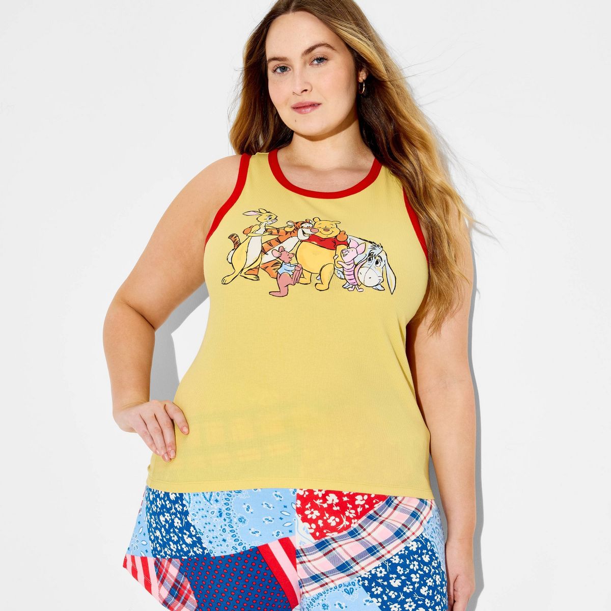 Women's Winnie The Pooh Graphic Tank Top - Light Yellow