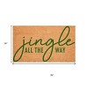 HomeRoots 24" X 36" Brown And Green Christmas Outdoor Coir Door Mat - 3 of 4