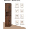 Tall, Narrow Farmhouse Corner Cabinet with Doors and Storage Shelves, Multi-Purpose Cabinet - 3 of 4