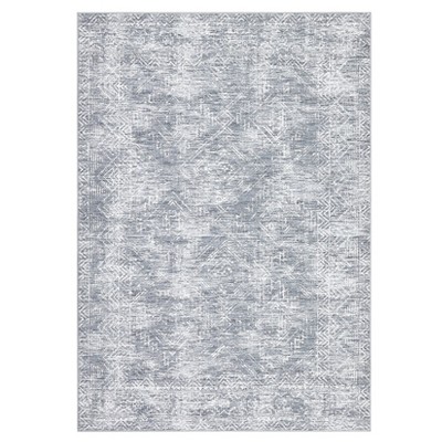 Modern Washable Geometric Rug – Ultra-Soft Distressed Accent Carpet with Non-Slip Backing