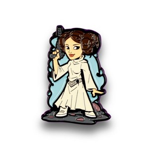 SalesOne LLC OFFICIAL Star Wars Princess Leia Pin | Exclusive Art Design By Derek Laufman - 1 of 4