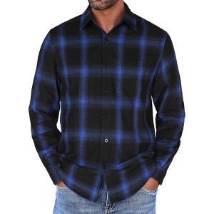 COOFANDY Flannel Shirts Long Sleeve Button Down Shirt - 1 of 4