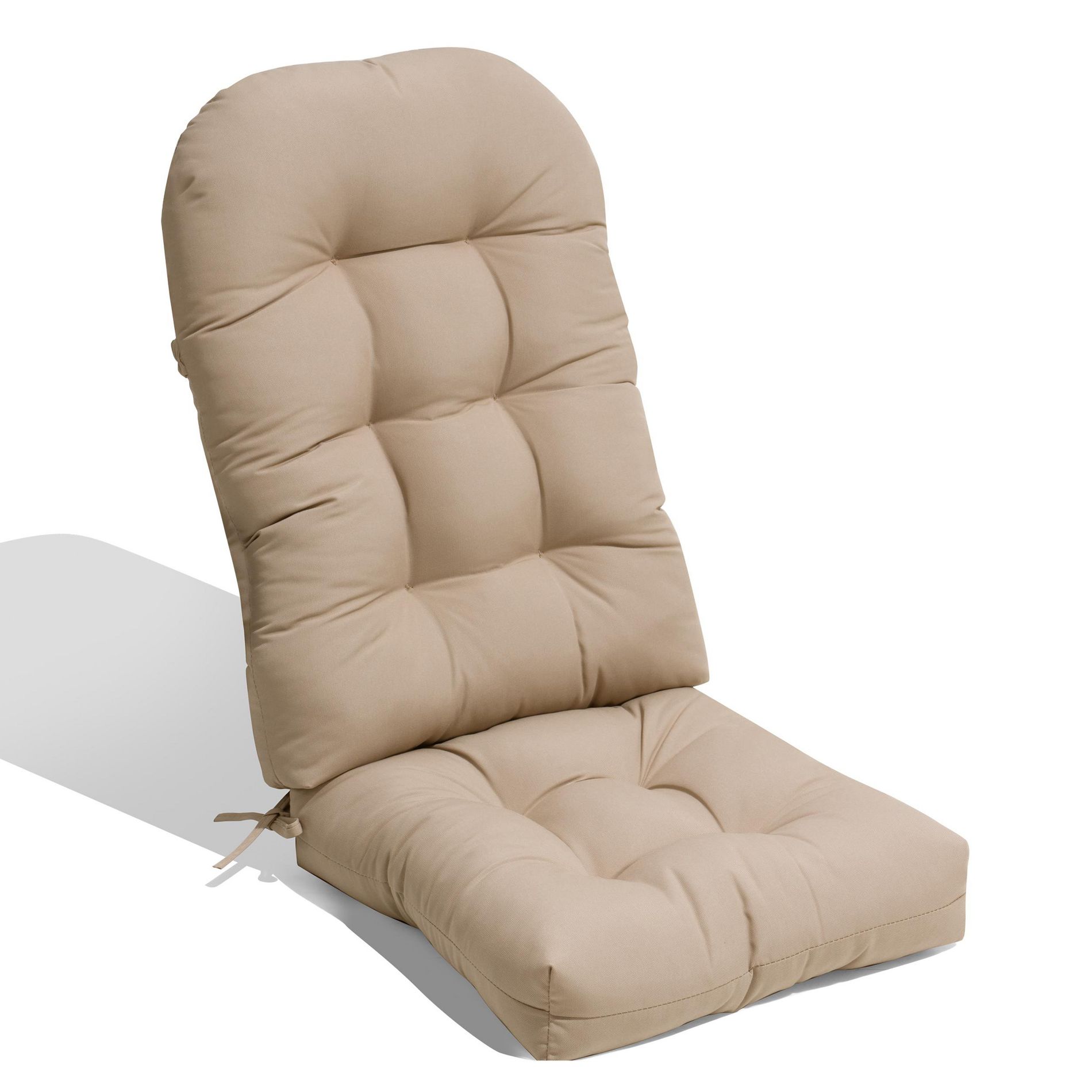 Pellebant Outdoor Adirondack Chair Cushion 4" Thick Back Seat Pad Water-Resistant UV-Resistant Ties Straps