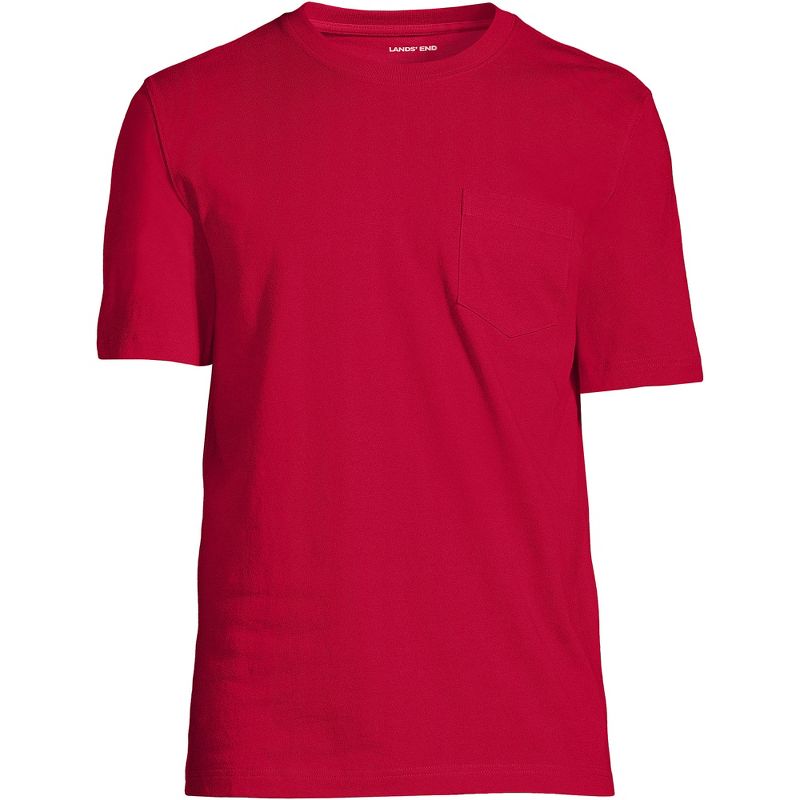 Lands' End Men's Super-T Short Sleeve T-Shirt with Pocket, 2 of 4