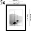 Americanflat 12x16 Picture Frame in Black - Displays 8.5x11 With Mat and 12x16 Without Mat - Set of 5 Frames with Sawtooth Hanging Hardware - image 2 of 4