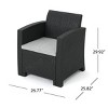 Wicker Patio Accent Chair Set Of 2,Modern Arm Chair With Waterproof Cushions,Patio Chairs Outdoor,Outdoor Furniture -Maison Boucle - 4 of 4