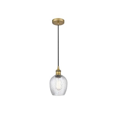 Salina - 1 Light Cord Hung Mini Pendant In Industrial Style-9.75 Inches Tall and 5 Inches Wide