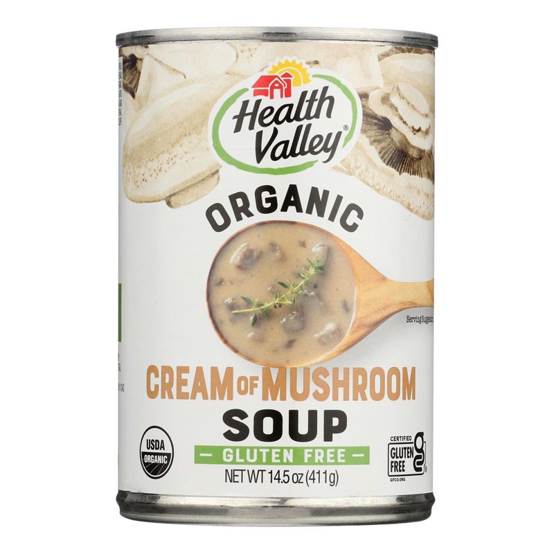 Health Valley Organic Cream of Mushroom Soup - Case of 12/14.5 oz, 2 of 7