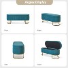 Nuria 49 Wide Modern Upholstered Flip Top Storage Bench with Golden Metal C - 4 of 4