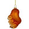 Northlight 4" Burnt Orange Squirrel Hanging Glass Christmas Ornament - 4 of 4