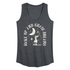 Women's - Peanuts - Wake Up And Chase Dreams Graphic Racerback Tank - 1 of 4