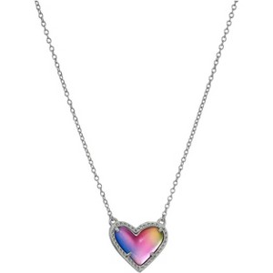 Heart Pendant Necklace Adjustable Chain Length Fashion Jewelry for Women - 1 of 4