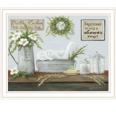 HomeRoots Fresh Towels White Framed Print Wall Art