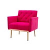 LOVMOR Modern Accent Chair w/Rose Golden feet & Upholstered,leisure single sofa for Living Room Bedroom Office - 2 of 4