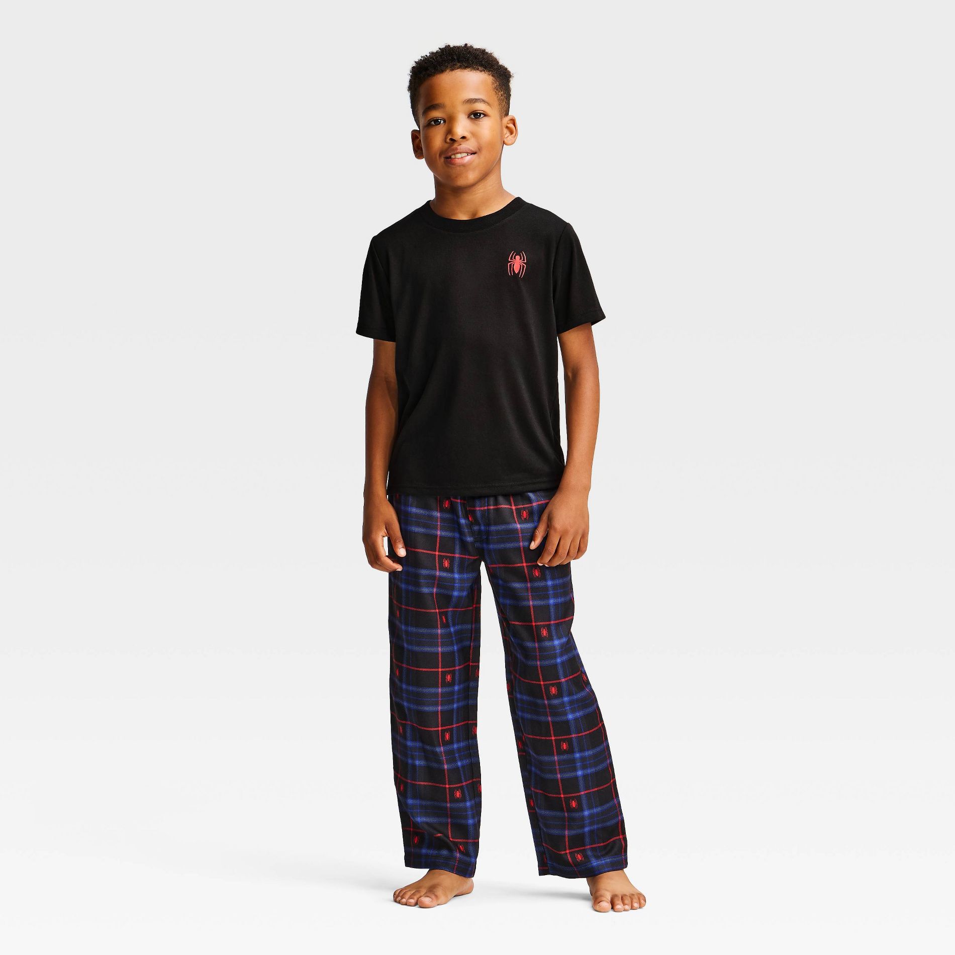 Boys' Spider-Man Short Sleeve 2pc Pajama Set - Black