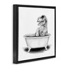 Stupell Industries Funny T-Rex Bathtub Washroom, 25" x 25" - 3 of 4