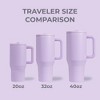 HydroJug Traveler - Water Bottle with Handle & Flip Straw - Leak Resistant Tumbler, Insulated, Stainless Steel & Rubber Base - 4 of 4