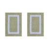 Hotel Bath Rug 100% Premium Cotton Tufted Weave Two Tone Reversible 2 Piece Bathroom Rug Set, Super Soft & Water Absorbent, Machine Washable Bathmat - 2 of 4