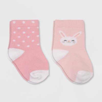Carter's Just One You®️ Baby 2pk Bunny Crew Socks - 0-6M