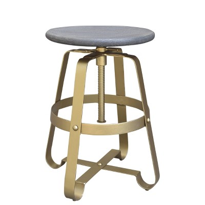 Cyrus Swivel Barstool Gold - Treasure Trove Accents