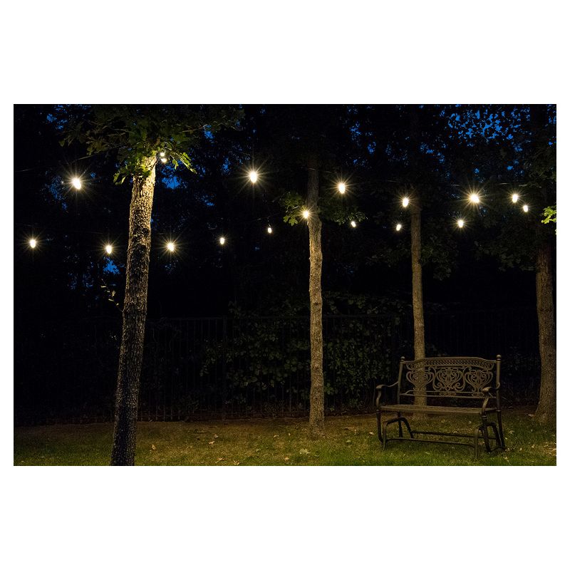 9ct Classic Caf&#233; Outdoor String Lights Integrated LED Bulb - Black Wire - Enbrighten, 5 of 8