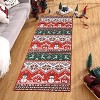 2x8 Christmas Runner Rug, Washable Non-Slip Boho Holiday Carpet for Kitchen Hallway Laundry Entryway - 2 of 4