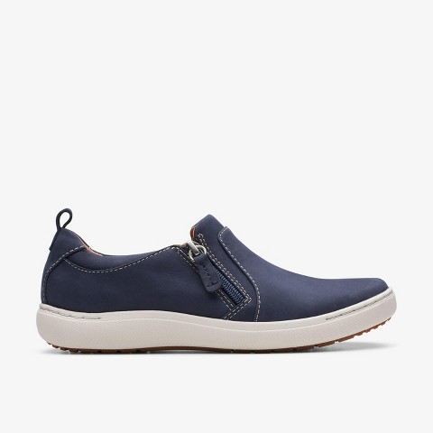 Женские кроссовки Clarks Womens Nalle Lilac Navy Nubuck Sneakers 8 Medium
