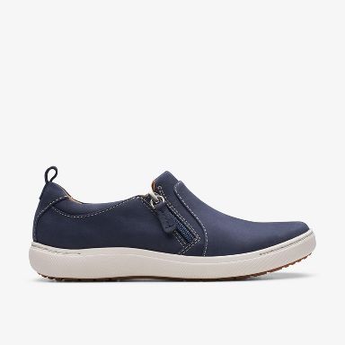 Clarks Womens Nalle Lilac Navy Nubuck 8.5 Wide : Target