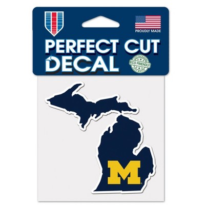 NCAA Michigan Wolverines 4"x4" State Decal