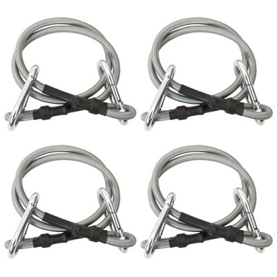 vidaXL Ropes with Carabiner 4 pcs Rubber
