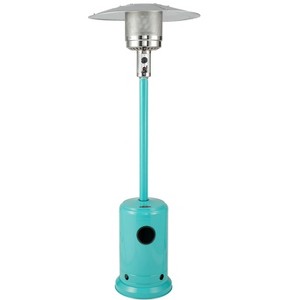 Fire Sense All Seasons Patio Heater With Wheels 48,000 BTU Output Portable Outdoor Propane Heater Patio Heater - Aqua Blue - 1 of 4