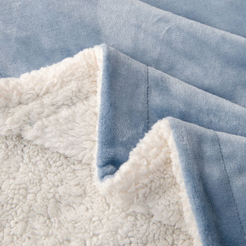 Velvet Plush Soft Fleece Reversible Throw, Warm and Comfortable Bed Blanket - Great Bay Home, 4 of 8
