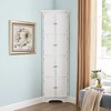 Tall Storage Cabinet with Doors and 4 Shelves for Living Room, Kitchen, Office, Bedroom, Bathroom, Modern, White - 2 of 4