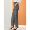 Allegra K Women's High Waist Casual Plaid Tartan Straight Leg Long Pants - 4 of 4