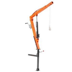 VEVOR Hydraulic Pickup Truck Crane, 500 lbs Capacity, 360° Swivel, Hitch Mounted Crane with Three Boom Capacities of 110 lbs, Orange - 1 of 4