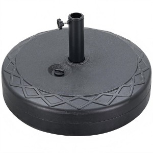 Round Patio Umbrella Base in Black Heavy Duty Water-Filled Umbrella Base - 1 of 4