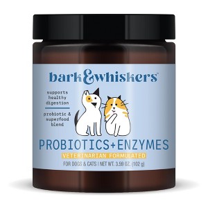 Dr. Mercola Bark & Whiskers, Probiotics + Enzymes, Non GMO, Gluten Free, Soy Free, Dr. Mercola - 1 of 4