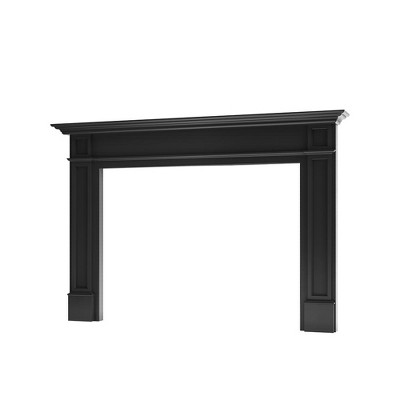 Lenwood Black Wood Fireplace Mantel Surround Kit