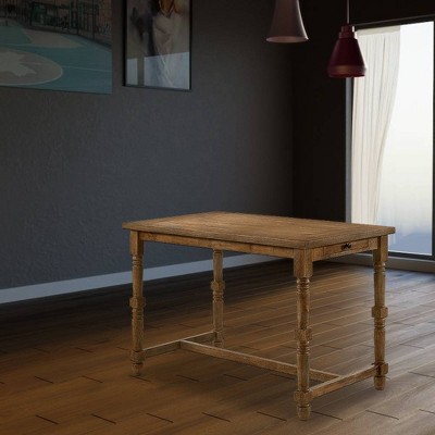 Weathered Oak Counter Height Dining Table