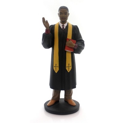 Black Art 8.0" Preacher Male Black Religious Bible Church  -  Decorative Figurines