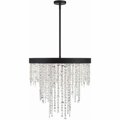 Crystorama Lighting Winham 6 - Light Chandelier in  Black Forged