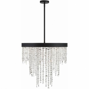 Crystorama Lighting Winham 6 - Light Chandelier in  Black Forged - 1 of 4