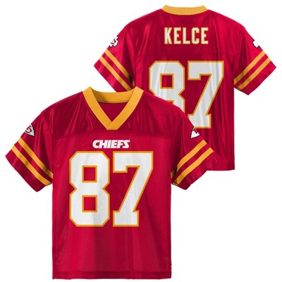 NFL Kansas City Chiefs Boys&#39; Short Sleeve Kelce Jersey - L